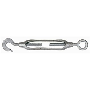 TURNBUCKLE GALVANISED HOOK / EYE M28 